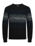 JACK & JONES Pulover 'Pannel' albastru închis / negru / alb - Pled.ro