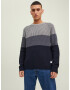 JACK & JONES Pulover albastru noapte / albastru porumbel / gri deschis - Pled.ro