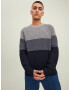 JACK & JONES Pulover albastru noapte / albastru porumbel / gri deschis - Pled.ro