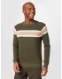 JACK & JONES Pulover bej / verde pin / alb - Pled.ro