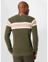 JACK & JONES Pulover bej / verde pin / alb - Pled.ro