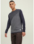 JACK & JONES Pulover 'Ben' bleumarin / alb - Pled.ro