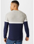 JACK & JONES Pulover bleumarin / gri deschis / alb - Pled.ro