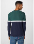 JACK & JONES Pulover bleumarin / verde închis / alb - Pled.ro