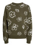 JACK & JONES Pulover 'BLOOM' oliv / alb - Pled.ro