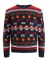 JACK & JONES Pulover 'Hoho' albastru noapte / galben / roșu / alb - Pled.ro