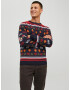 JACK & JONES Pulover 'Hoho' albastru noapte / galben / roșu / alb - Pled.ro