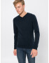 JACK & JONES Pulover 'JJEBASIC KNIT V-NECK' albastru noapte - Pled.ro