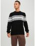 JACK & JONES Pulover 'KELVIN' negru / alb - Pled.ro