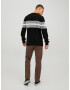 JACK & JONES Pulover 'KELVIN' negru / alb - Pled.ro