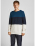 JACK & JONES Pulover 'Lawson' albastru / bleumarin / alb - Pled.ro