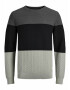 JACK & JONES Pulover 'Lawson' gri / gri deschis / negru - Pled.ro