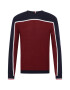 JACK & JONES Pulover 'LOGAN' bleumarin / roșu bordeaux / alb - Pled.ro