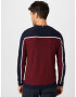 JACK & JONES Pulover 'LOGAN' bleumarin / roșu bordeaux / alb - Pled.ro