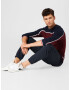 JACK & JONES Pulover 'LOGAN' bleumarin / roșu bordeaux / alb - Pled.ro