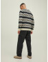 JACK & JONES Pulover 'Percy' crem / ciocolatiu / gri închis / negru - Pled.ro