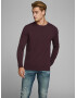 JACK & JONES Pulover roșu burgundy / negru - Pled.ro