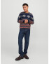 JACK & JONES Pulover 'SNOWBALL' bleumarin / roșu / alb - Pled.ro