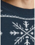 JACK & JONES Pulover 'Snowy' bleumarin / roșu / alb - Pled.ro