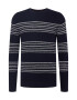 JACK & JONES Pulover 'WILBERT' albastru marin / alb - Pled.ro