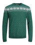 JACK & JONES Pulover 'Xmas' verde / alb - Pled.ro