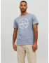 JACK & JONES Tricou albastru fumuriu / alb - Pled.ro