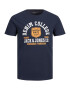 JACK & JONES Tricou albastru noapte / portocaliu deschis / alb - Pled.ro