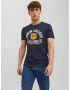 JACK & JONES Tricou albastru noapte / portocaliu deschis / alb - Pled.ro