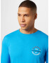 JACK & JONES Tricou 'ANDY' bleumarin / azuriu / alb - Pled.ro