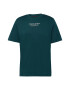 JACK & JONES Tricou 'Archie' verde petrol / alb - Pled.ro