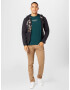 JACK & JONES Tricou 'Archie' verde petrol / alb - Pled.ro