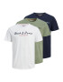 JACK & JONES Tricou 'Berg' bleumarin / oliv / alb - Pled.ro