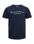 JACK & JONES Tricou 'Berg' bleumarin / oliv / alb - Pled.ro