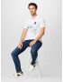 JACK & JONES Tricou bleumarin / albastru deschis / verde jad / alb - Pled.ro