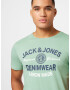 JACK & JONES Tricou bleumarin / verde mentă / alb - Pled.ro