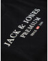 JACK & JONES Tricou 'BLUASTON' negru / alb - Pled.ro