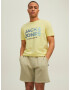 JACK & JONES Tricou 'Booster' bleumarin / albastru deschis / galben pastel - Pled.ro