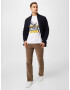 JACK & JONES Tricou 'BOOSTER' bleumarin / galben deschis / alb - Pled.ro