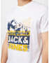 JACK & JONES Tricou 'BOOSTER' bleumarin / galben deschis / alb - Pled.ro