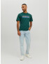 JACK & JONES Tricou 'Codyy' azuriu / verde smarald / alb - Pled.ro