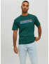 JACK & JONES Tricou 'Codyy' azuriu / verde smarald / alb - Pled.ro