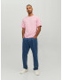 JACK & JONES Tricou 'Copenhagen' roz / alb - Pled.ro