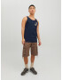 JACK & JONES Tricou 'Crayo' bleumarin / portocaliu / alb - Pled.ro