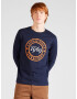 JACK & JONES Tricou 'DOUCE' bleumarin / portocaliu / alb murdar - Pled.ro