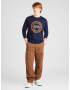 JACK & JONES Tricou 'DOUCE' bleumarin / portocaliu / alb murdar - Pled.ro