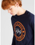 JACK & JONES Tricou 'DOUCE' bleumarin / portocaliu / alb murdar - Pled.ro