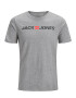 JACK & JONES Tricou gri amestecat / roșu pastel / negru - Pled.ro