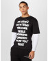 JACK & JONES Tricou 'HAPPY' negru / alb - Pled.ro