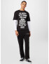 JACK & JONES Tricou 'HAPPY' negru / alb - Pled.ro