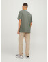 JACK & JONES Tricou 'HASS' verde pastel / alb - Pled.ro